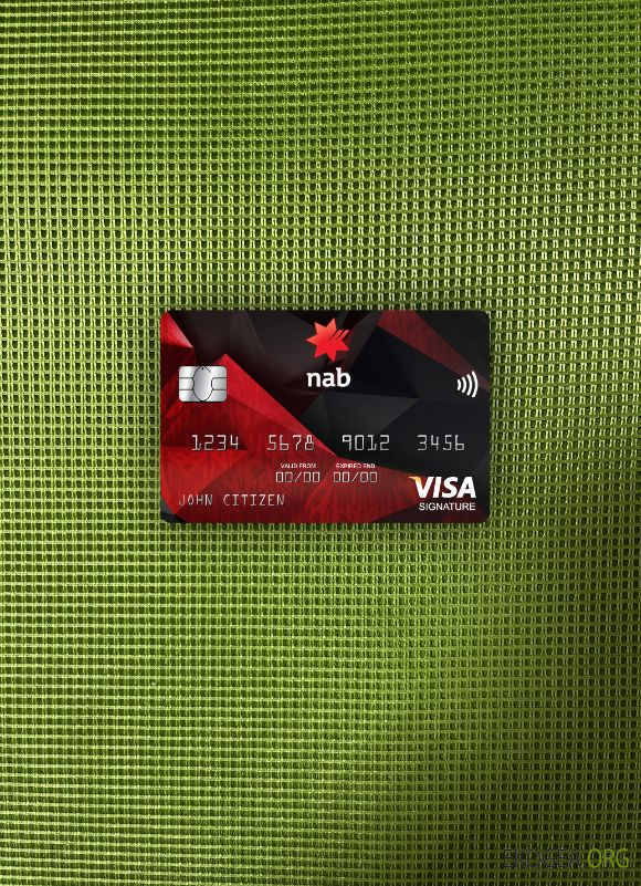 Carte de signature de visa bancaire USA NAB photolook , avant